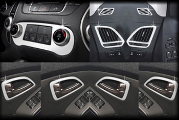 Накладки для салона хромированные Autoclover (кондиционер) - Hyundai ix35 2009-2015 - Автоаксессуары и тюнинг