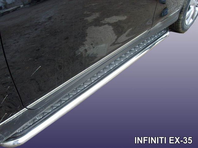 Пороги с листом Infiniti EX35 диаметр трубы 57 мм
