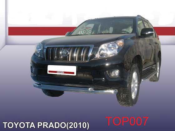 (TOP007) Защита переднего бампера двойная ф76+ф57 Toyota LC Prado 150 New 2009