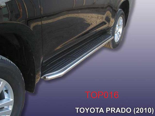 (TOP016) Защита штатного порога ф42 Toyota LC Prado 150 New 2009