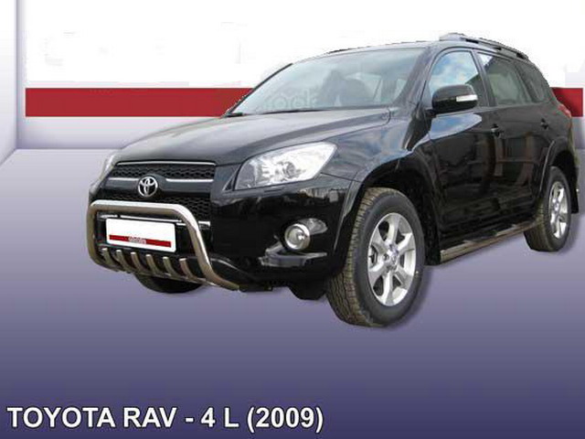 (TR003-09L) Кенгурятник низкий ф57 с защитой картера Toyota RAV-4 (2010) длинная база