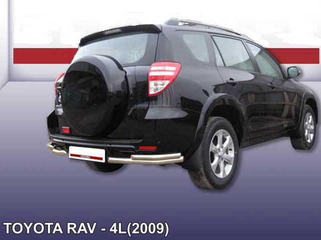 (TR019-09L) Уголки задние двойные ф57+ф42 Toyota RAV-4 (2010) длинная база