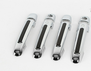 Hyundai Sonata Nf хромированные накладки на ручки с карбон вставкой SAFE - Автоаксессуары и тюнинг