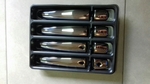 Накладки на дверные ручки с отверстием под сенсор (нержавеющая сталь) Nissan Qashqai II 2014 по н.в.