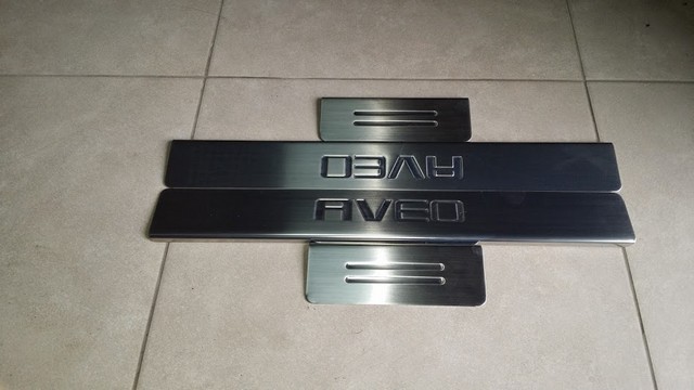 Накладки на дверные пороги нержавейка Chevrolet Aveo 4D/5D 2012 по н.в. partID:38gt 1601091