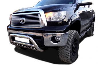 Защита переднего бампера Toyota Tundra II 2007-2013 с защитой картера