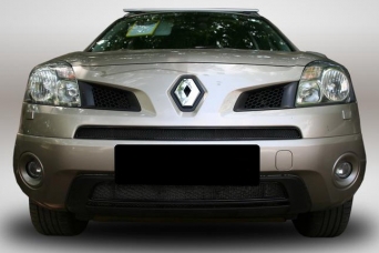 Защита радиатора Renault Koleos 2008-2013 без накладки на бампер сетка 10 мм
