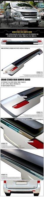 Защитная накладка на задний бампер HSM - Hyundai Grand Starex (H-1) 2007-2025